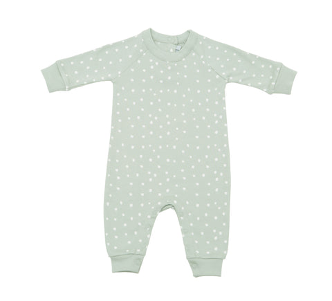 Moss Grey & White Spot Print All-In-One
