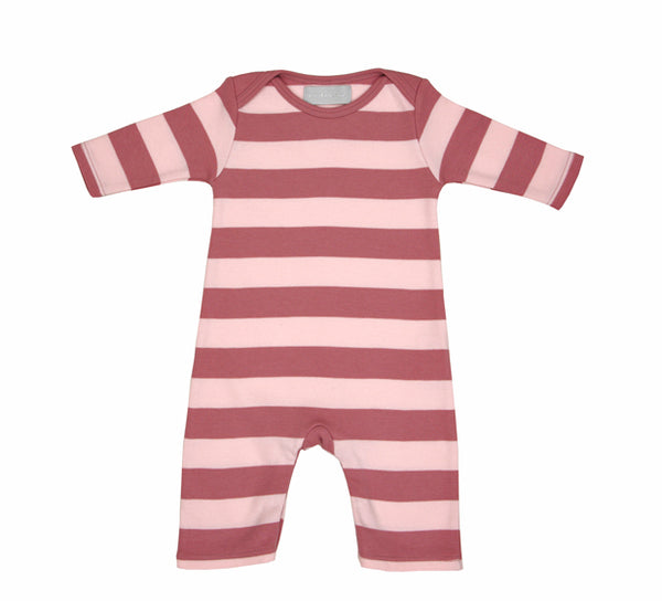 Vintage & Powder Pink Striped All-in-One