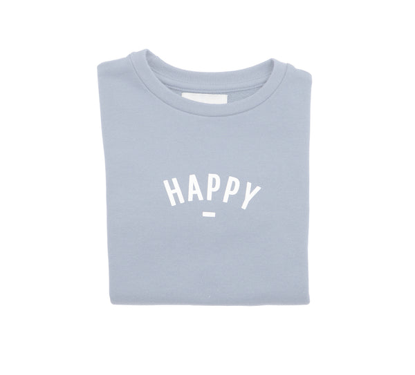 Mouse Grey 'HAPPY' Sweatshirt