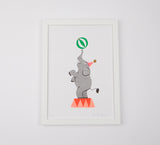 Circus Elephant Print