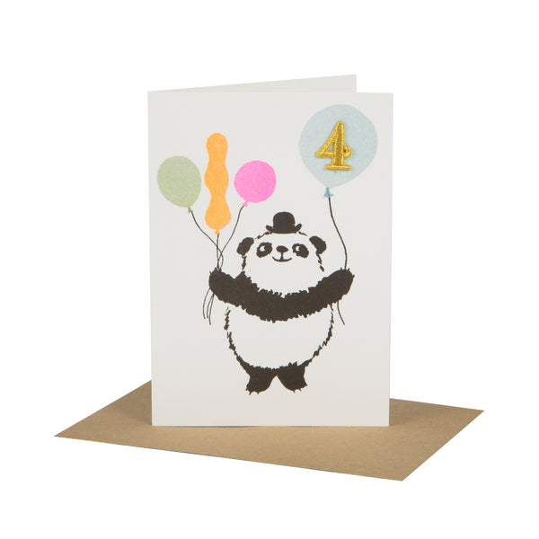 Circus Age Card - Panda Age 4