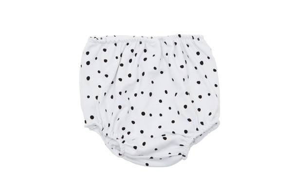 White and Black Spot Print Bloomers