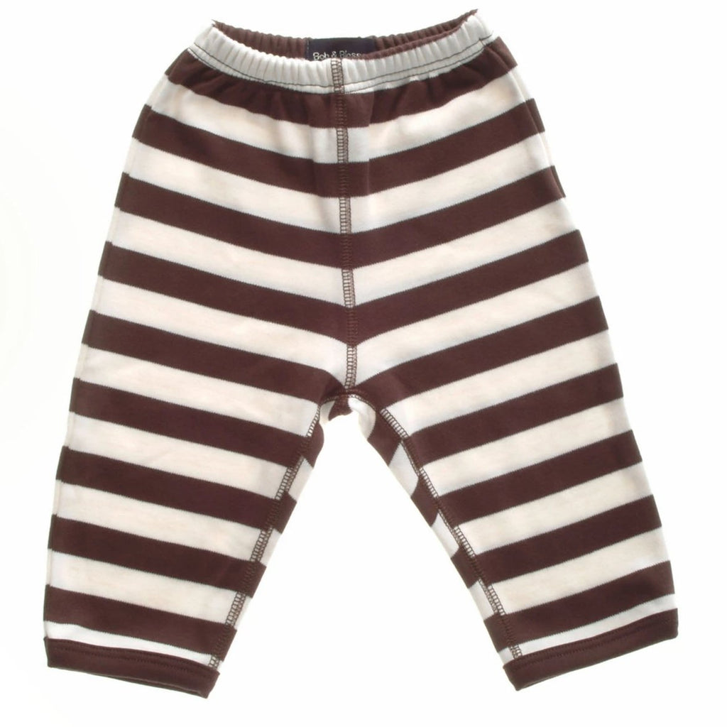 Brown & White Striped Trouser
