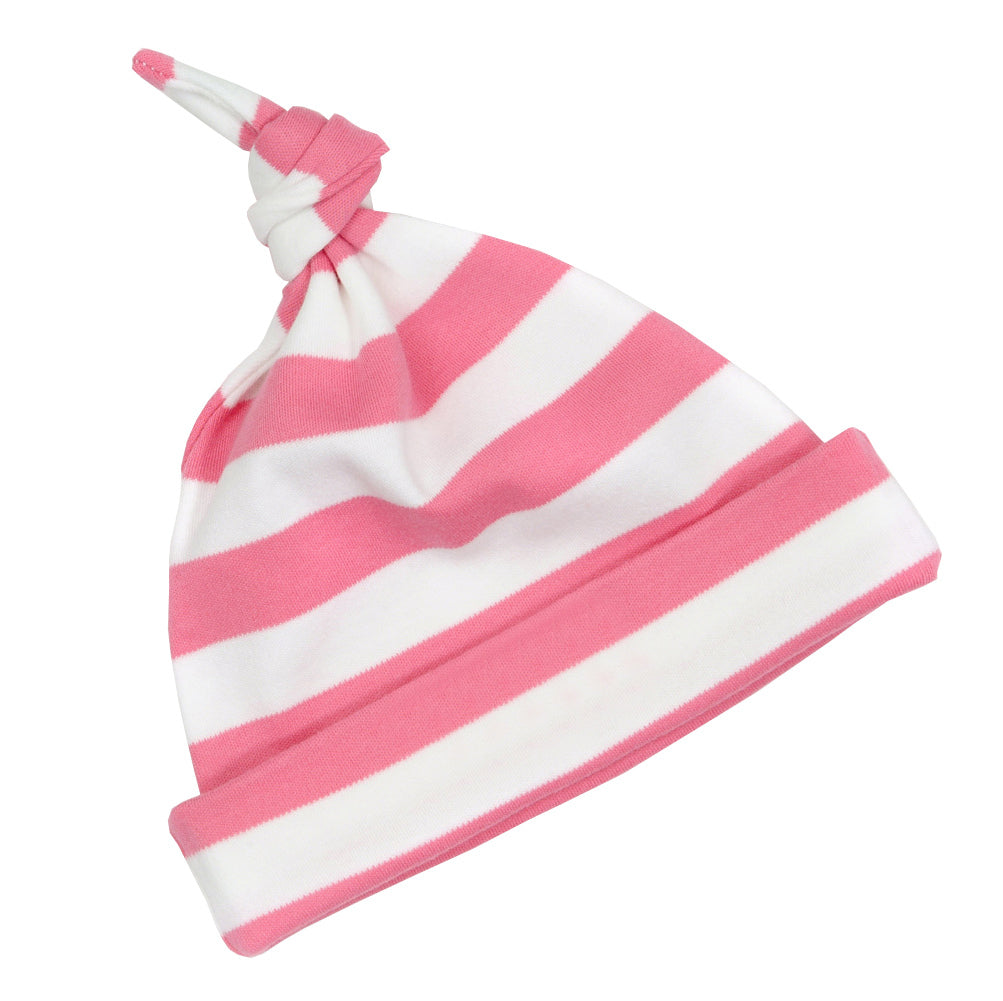 Bright Pink & White Striped Hat