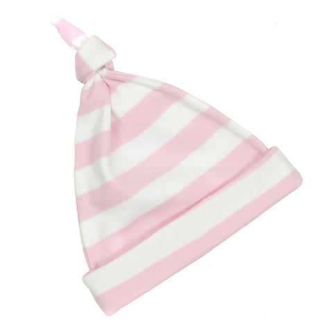 Pale Pink & White Striped Hat