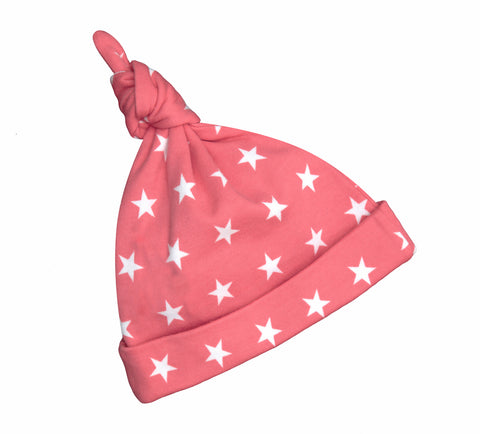 Flamingo Pink & White Star Hat