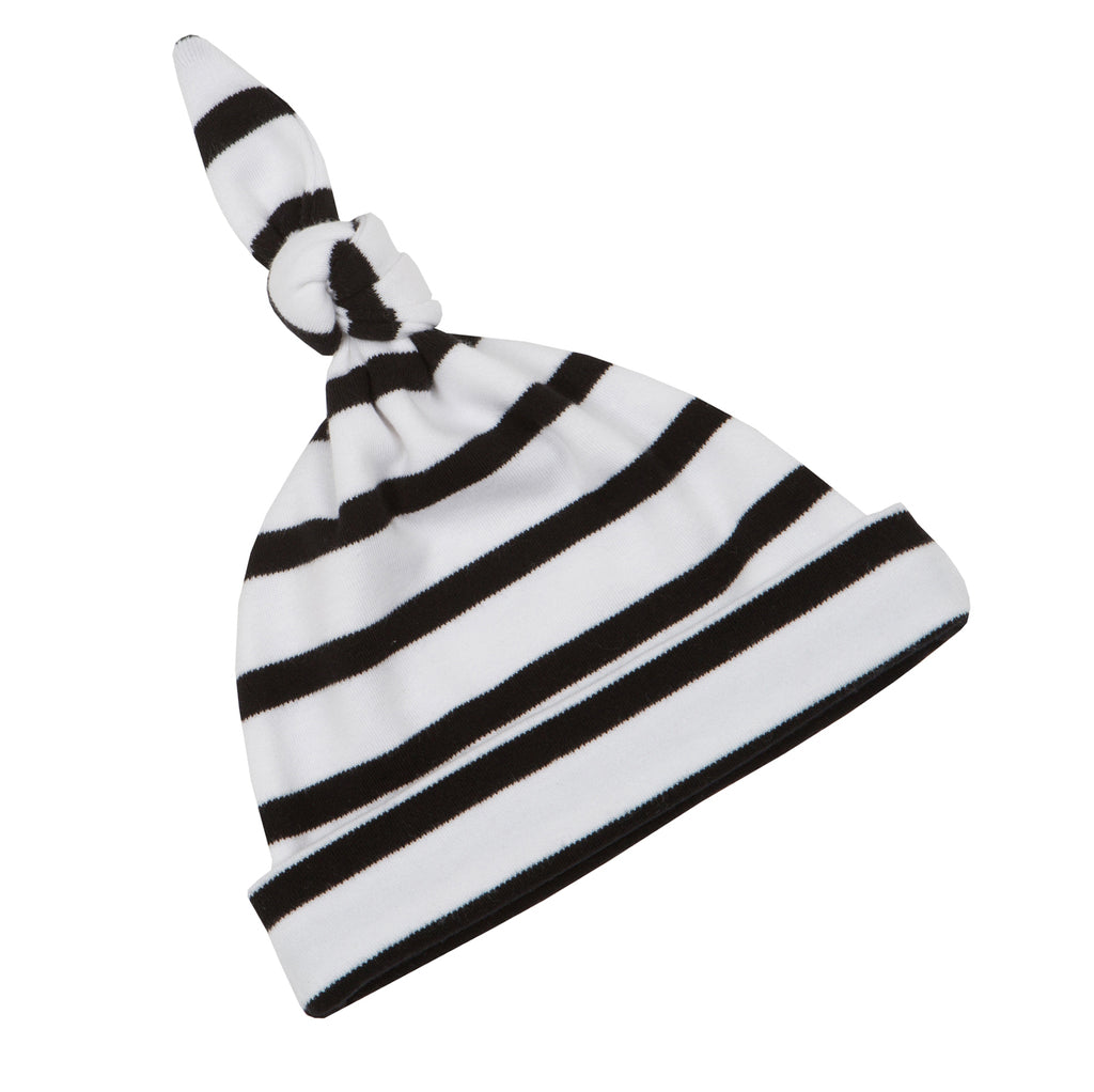 White and Black Breton Striped Hat