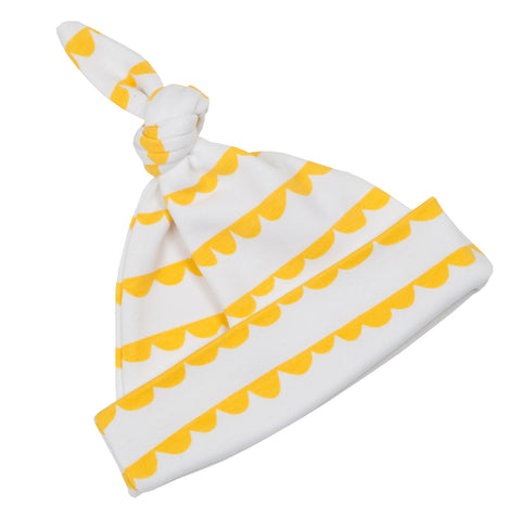 White & Sunshine Yellow Bunting Hat