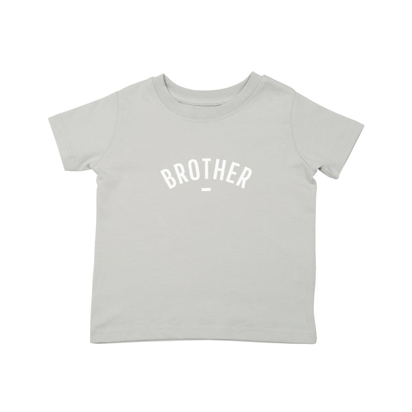 Pale Grey 'BROTHER' Short-Sleeved T Shirt