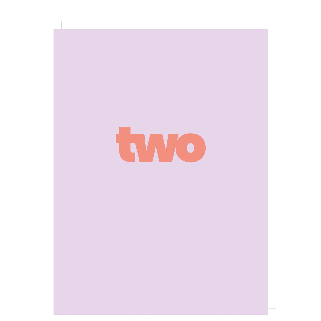 TWO Card - Lilac