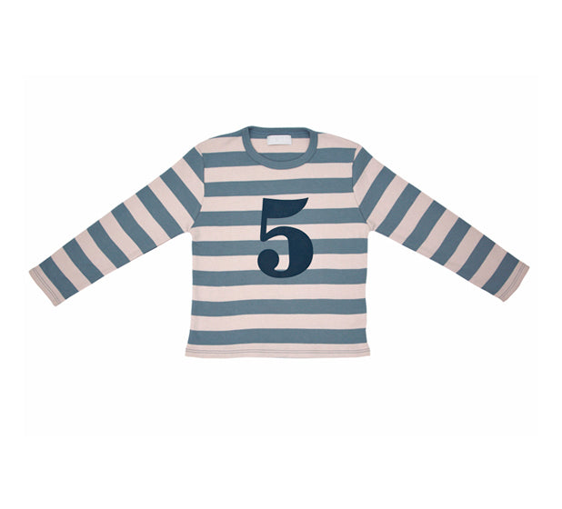 Slate & Stone Striped Number 5 T Shirt