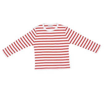 Red & White Breton Striped T Shirt