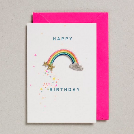 Happy Birthday Rainbow Patch Card