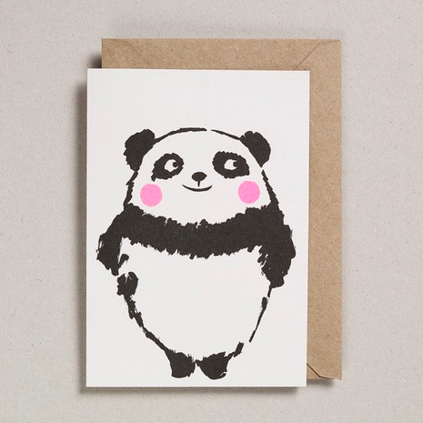 Japanese Paper Panda Balloon Card