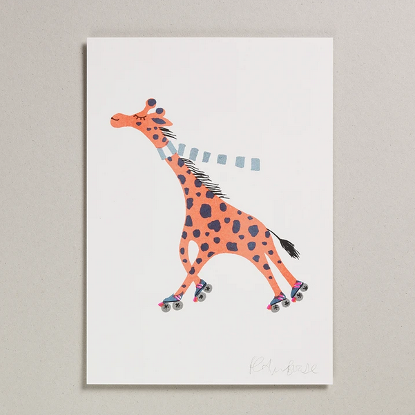 Giraffe in a Scarf Print