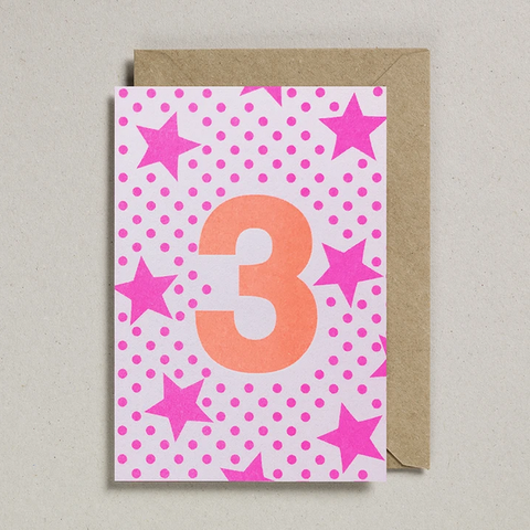 Pink/Orange Age 3 Card