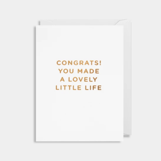 Congrats you made a lovely little life Greeting Card