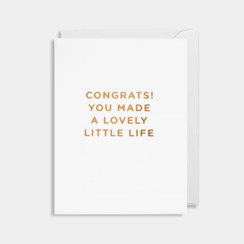 Congrats you made a lovely little life Greeting Card