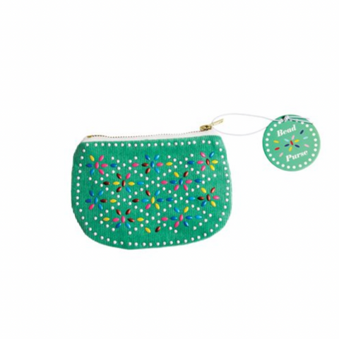 Green Beaded Purse