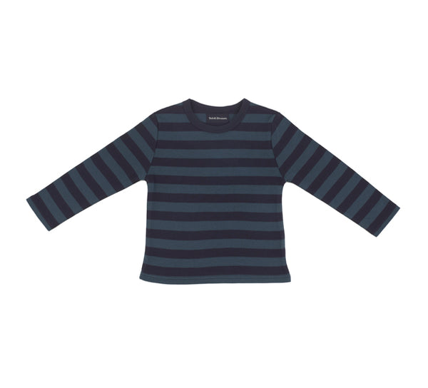 Vintage Blue & Navy Striped T Shirt