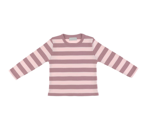 Vintage Pink & Powder Pink Striped T Shirt