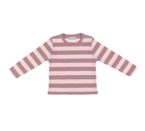Vintage Pink & Powder Pink Striped T Shirt